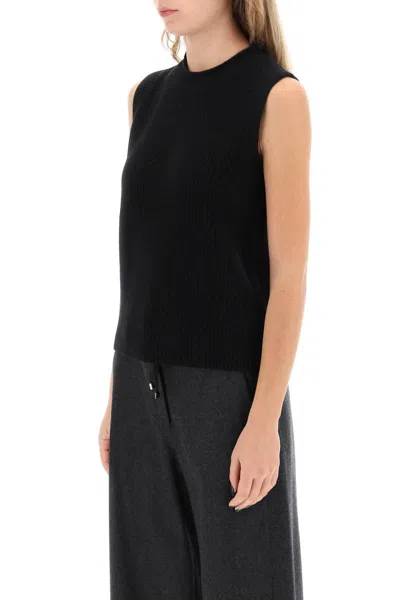 Shop Guest In Residence Layer Up Cashmere Vest In Nero
