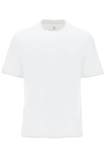 Shop Brunello Cucinelli Layered-effect T-shirt In Blu