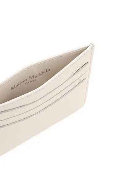 Shop Maison Margiela Leather Cardholder In Bianco