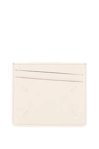 Shop Maison Margiela Leather Cardholder In Bianco