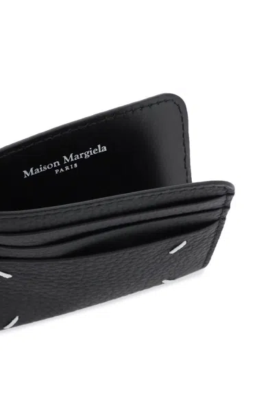 Shop Maison Margiela Leather Cardholder In Nero