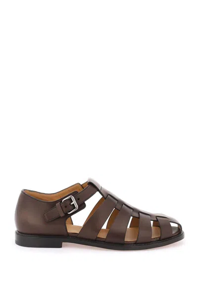 Shop Church's Leather Fisherman Sandals In Marrone