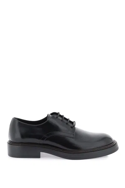 Shop Tod's Leather Lace-up Shoes In Nero