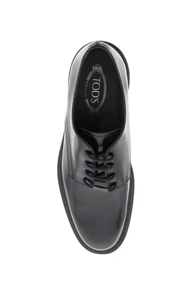 Shop Tod's Leather Lace-up Shoes In Nero