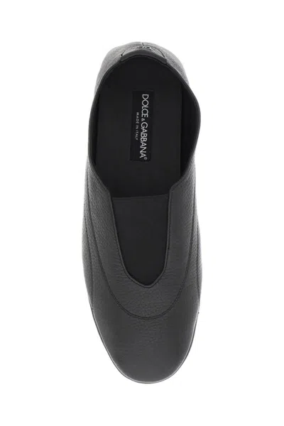 Shop Dolce & Gabbana Leather Slipper For In Nero