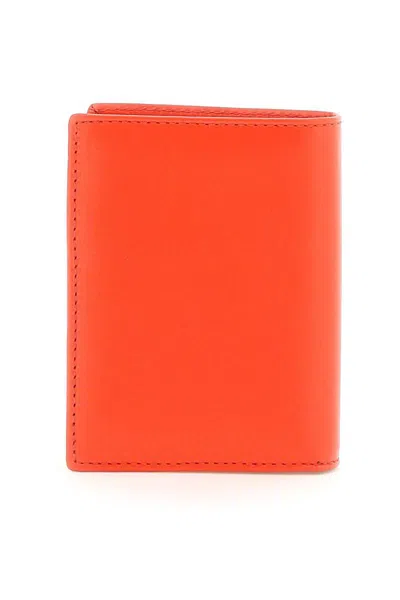 Shop Comme Des Garçons Leather Small Bi-fold Wallet In Rosso