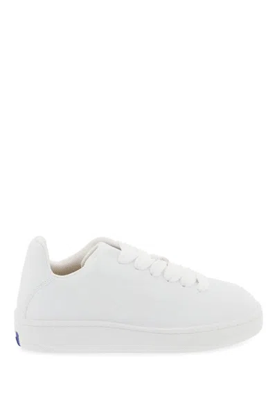 Shop Burberry Leather Sneaker Storage Box In Bianco