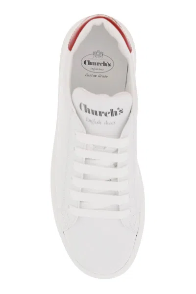 Shop Church's Leather Sneakers In Bianco