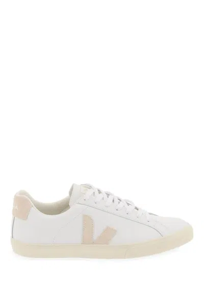 Shop Veja Leather Sneakers By  In Bianco