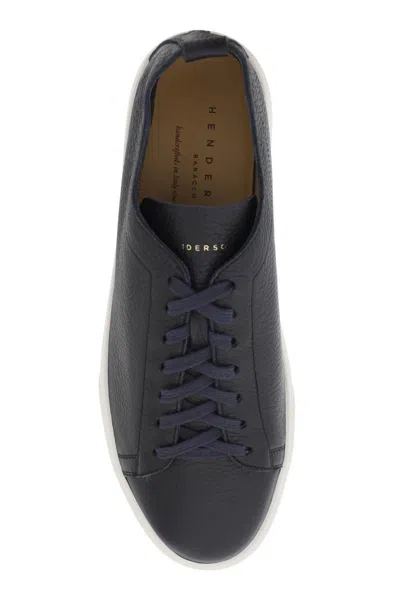 Shop Henderson Baracco Leather Sneakers In Blu