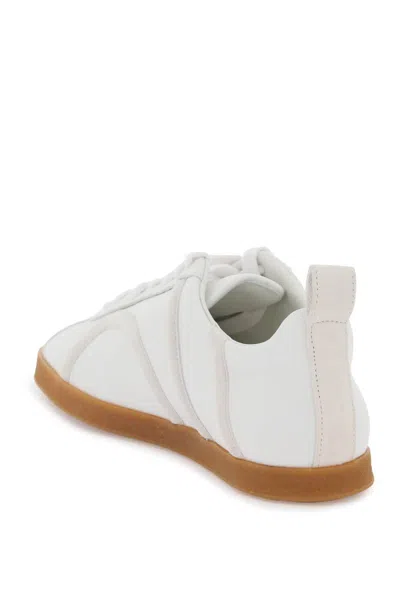 Shop Totême Leather Sneakers In Bianco