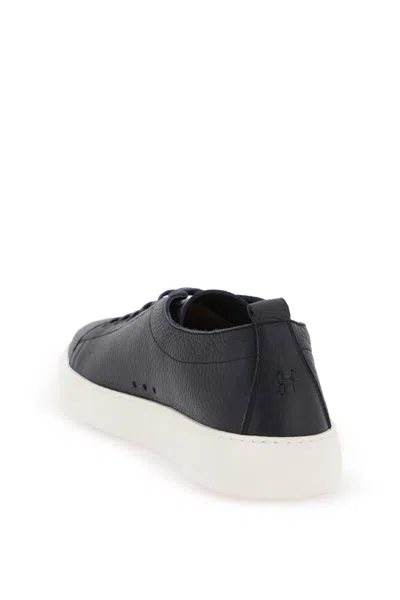 Shop Henderson Baracco Leather Sneakers In Blu