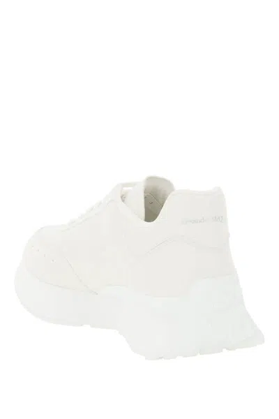 Shop Alexander Mcqueen Leather Sprint Runner Sneakers In Bianco