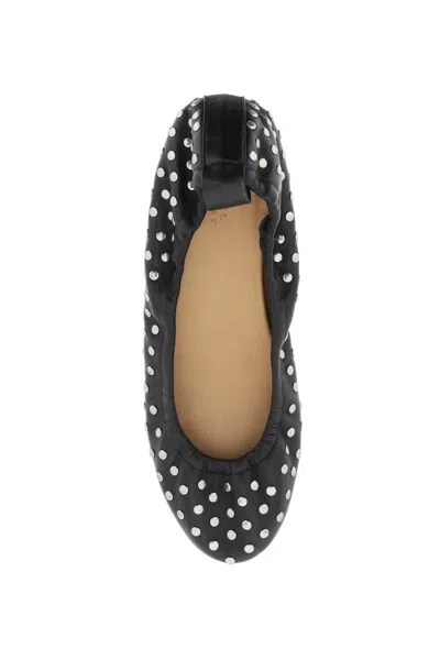 Shop Isabel Marant Leather Studded Ballet Flats By Bel In Nero
