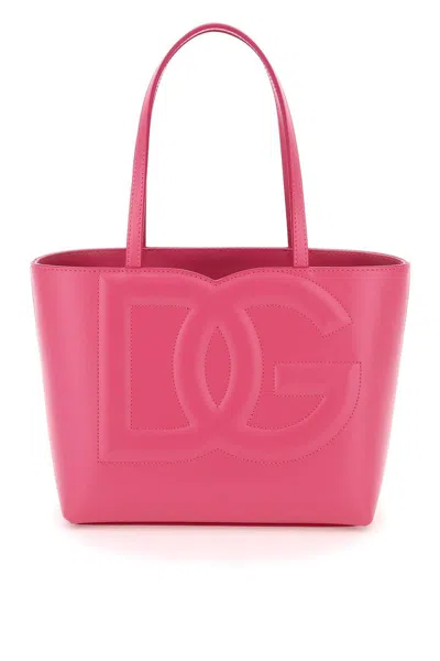 Shop Dolce & Gabbana Leather Tote Bag In Rosa