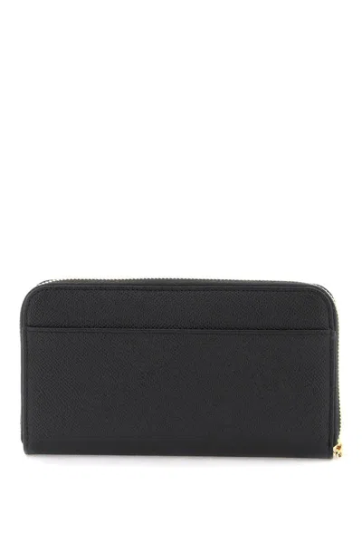 Shop Dolce & Gabbana Leather Zip-around Wallet In Nero