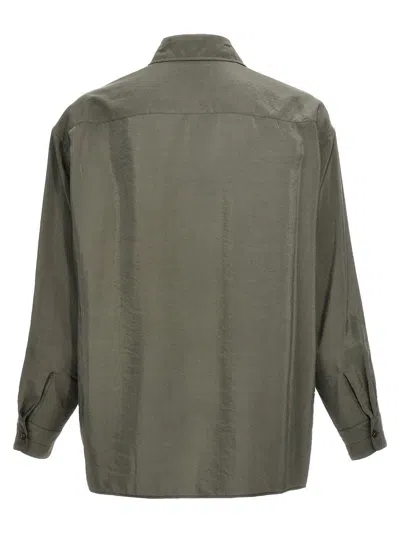 Shop Lemaire 'twisted' Shirt In Gray