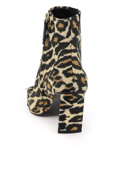 Shop Roger Vivier Leopard Jacquard 'belle Vivier' Chelsea Boots In Beige