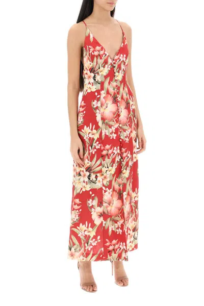 Shop Zimmermann Lexi Floral Slip Dress In Rosso