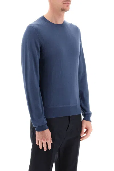 Shop Tom Ford Light Silk-cashmere Sweater In Blu