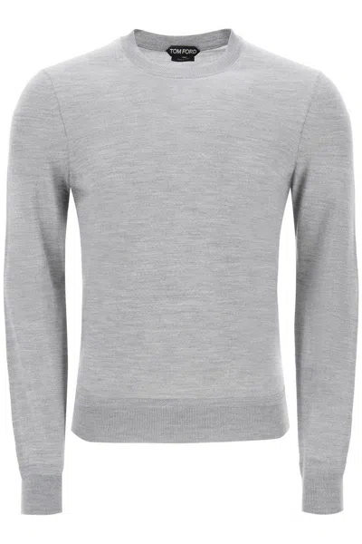 Shop Tom Ford Light Wool Sweater In Grigio