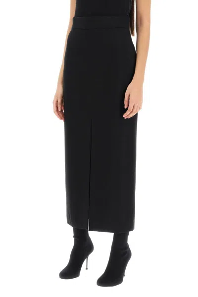 Shop Alexander Mcqueen Light-wool Pencil Skirt In Nero