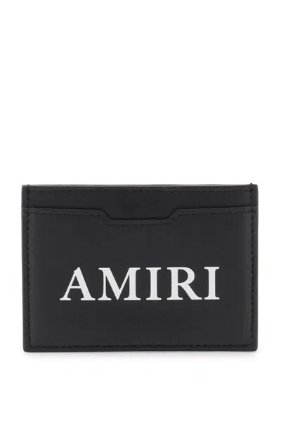 Shop Amiri Logo Cardholder In Nero