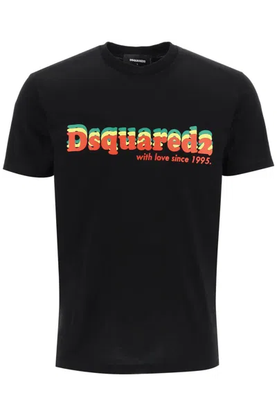 Shop Dsquared2 Logo Print Cool Fit T-shirt In Nero