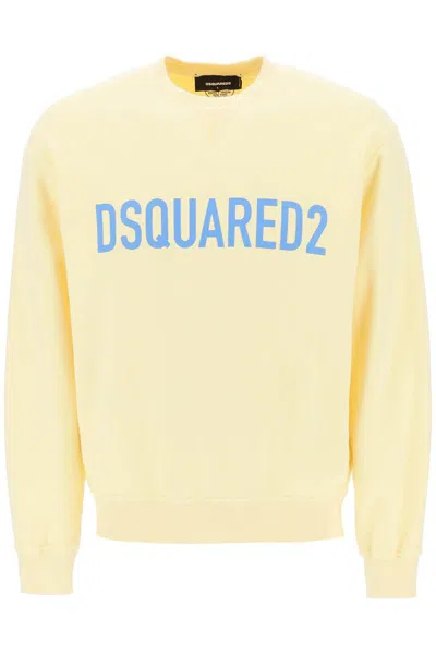 Shop Dsquared2 Logo Print Sweatshirt In Giallo