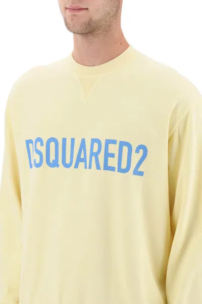 Shop Dsquared2 Logo Print Sweatshirt In Giallo