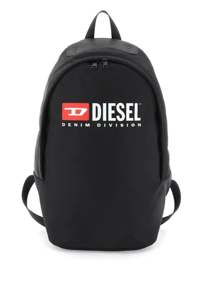 Shop Diesel Logo Rinke Backpack In Nero
