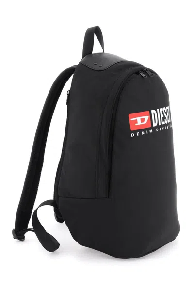Shop Diesel Logo Rinke Backpack In Nero