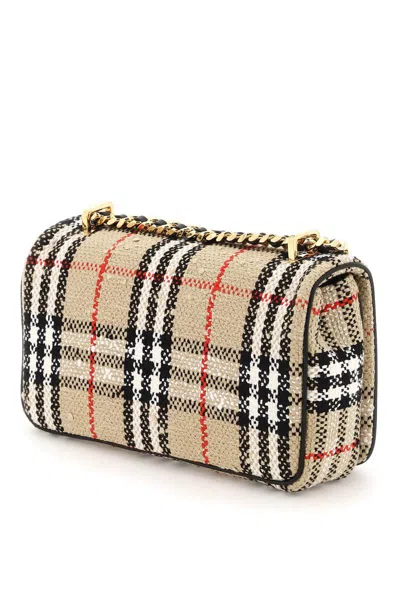 Shop Burberry Lola Small Bag In Beige