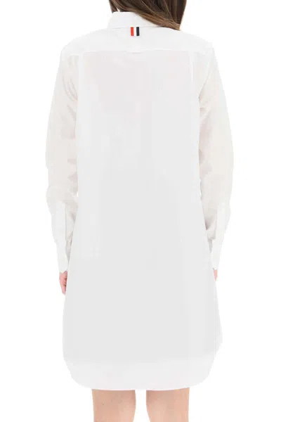 Shop Thom Browne Long Cut Classic Shirt In Bianco