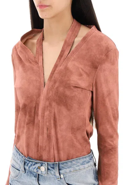 Shop Y/project Long-sleeved Tie-dye Bodysuit In Rosa
