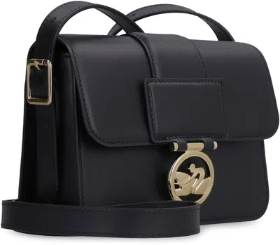 Shop Longchamp Box-trot Leather Crossbody Bag In Black