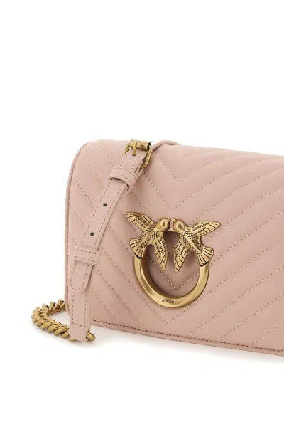 Shop Pinko Love Click Mini Chevron Bag In Rosa