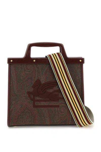 Shop Etro Love Trotter Mini Tote Bag In Rosso