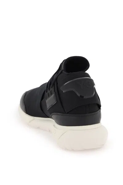 Shop Y-3 Low Qasa Sneakers In Nero