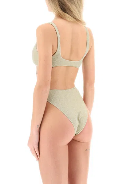 Shop Oseree Lumiere Sporty Bikini In Oro