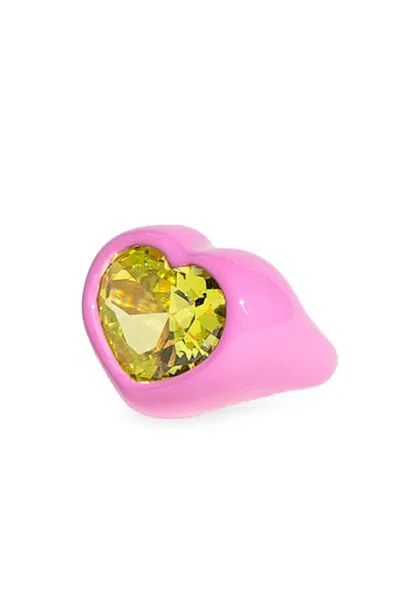 Shop Dans Les Rues Lux Heart Ring In Rosa