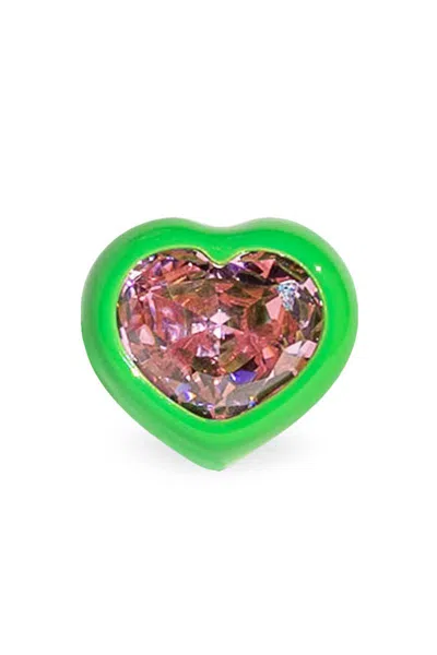 Shop Dans Les Rues Lux Heart Ring In Verde