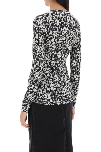 Shop Isabel Marant Étoile Lyss Long Sleeve Jersey Top In Nero