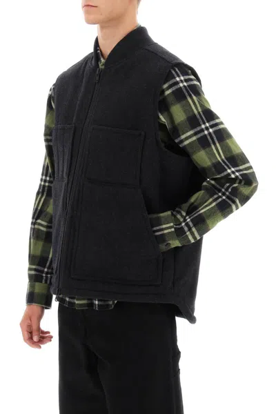 Shop Filson Mackinaw Wool Vest In Grigio