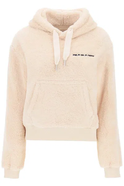 Shop Isabel Marant Étoile Maeva Hoodie With Logo Embroidery In Beige