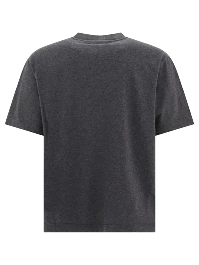 Shop Maison Kitsuné "tonal Fox Head" T-shirt In Grey