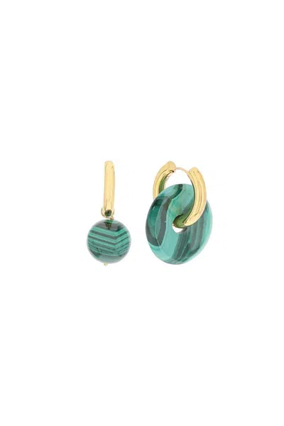 Shop Timeless Pearly Malachite Earrings In Verde