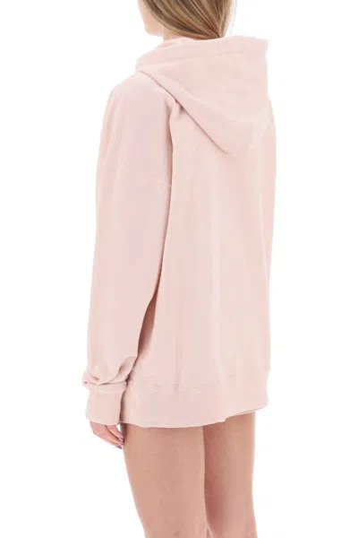 Shop Isabel Marant Étoile Mansel Hoodie With Flocked Logo In Rosa
