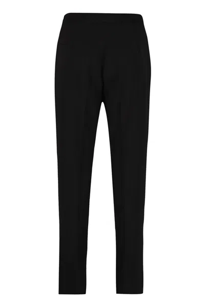 Shop Max Mara Kerry Cady Trousers In Black