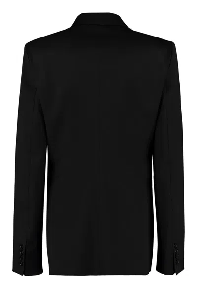 Shop Max Mara Venere Stretch Wool Blazer In Black